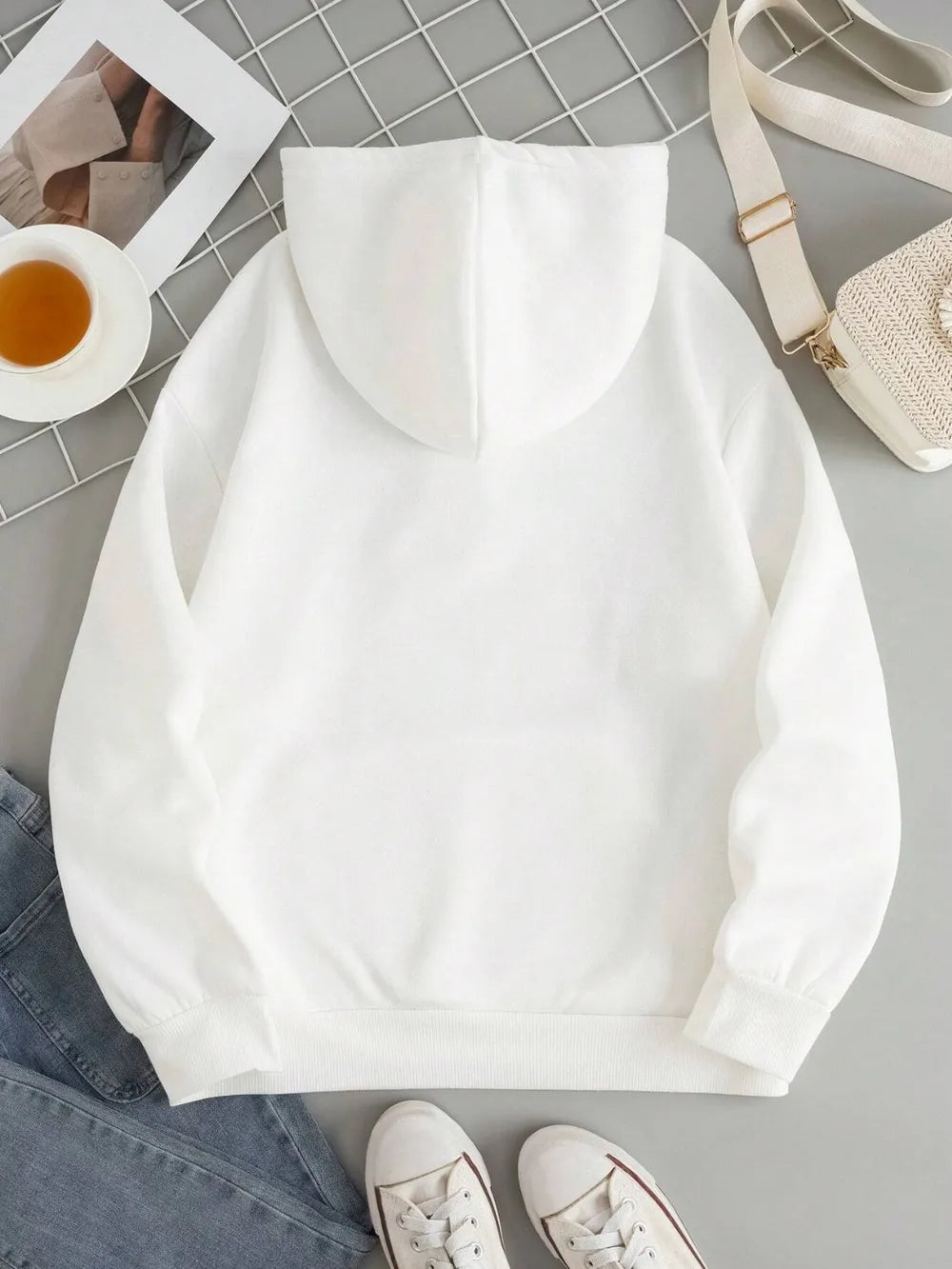 Drawstring Dropped Shoulder Hoodie (12)