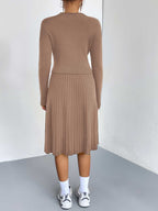 Rib-knit Sweater Skirt Set (13)