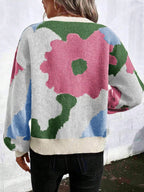 Floral Pattern Round Neck Sweater (22)