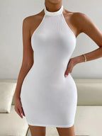 Halter Neck Bodycon Mini Dress (19)