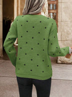 Polka Dot Long Sleeve Sweater (9)