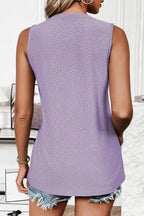 Eyelet Round Neck Tank (6)