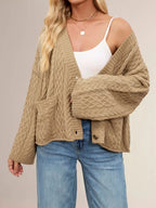 Cozy Cable Knit Cardigan Pockets (4)