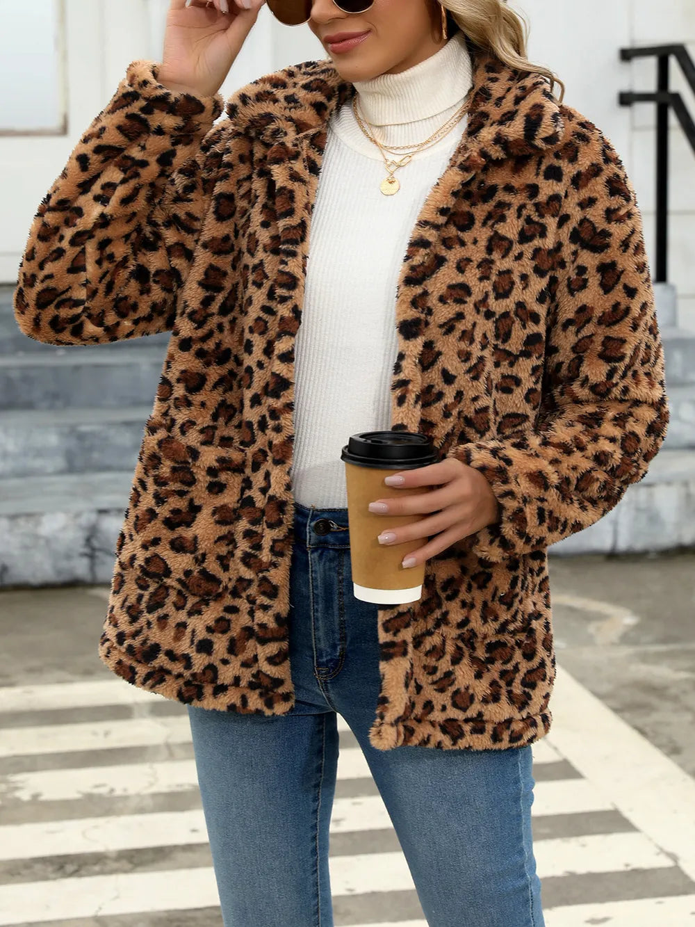 Button Up Drop Shoulder Fuzzy Jacket (22)