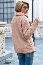 Full Size Lapel Collar Sherpa Coat (6)