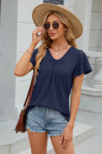 V-neck Short Sleeve T-shirt (16)