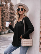 Square Neck Long Sleeve T-shirt (32)