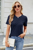 Round Neck Short Sleeve T-shirt (15)