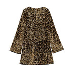 Long Sleeve Round Neck Sequins Dress photo 3