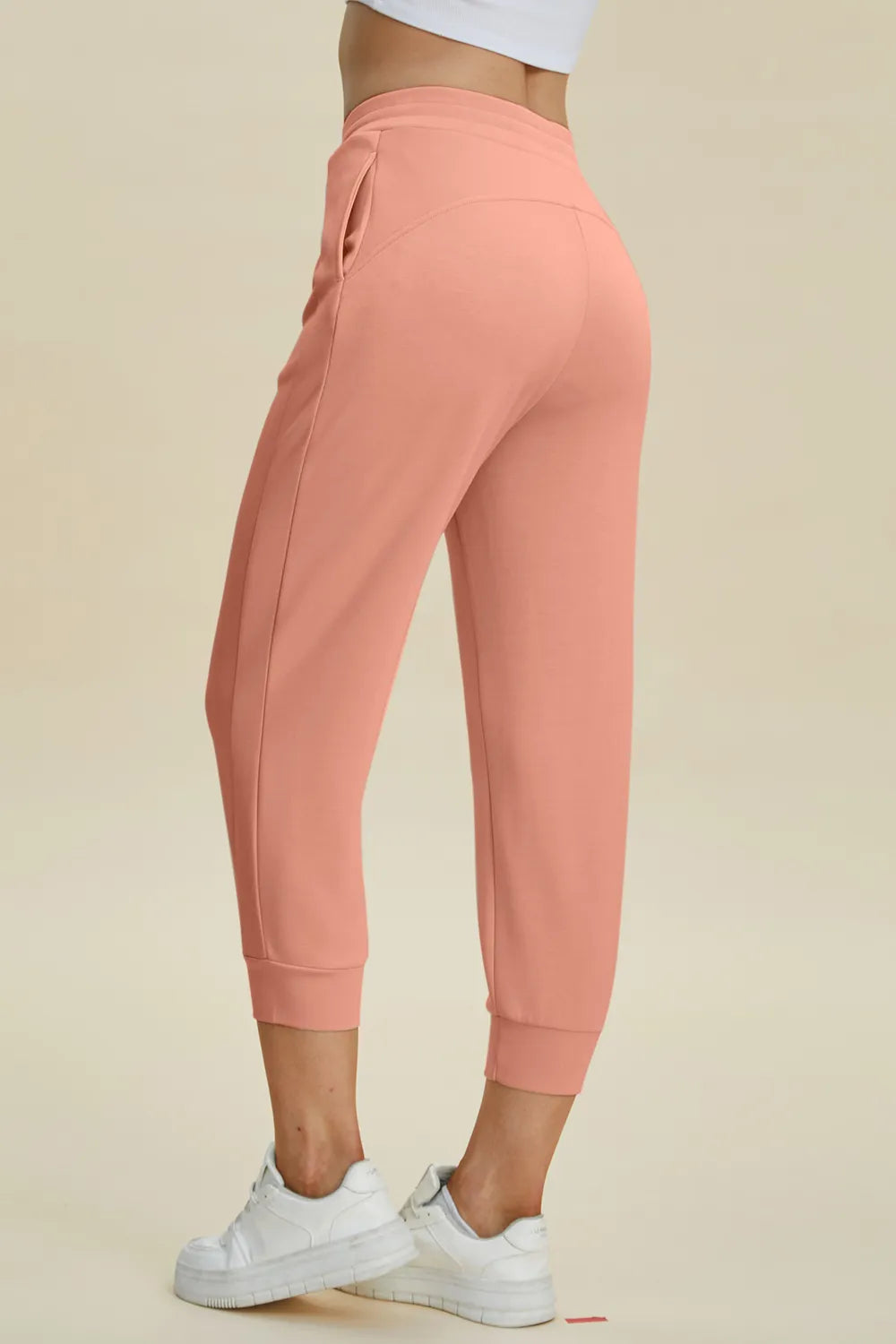 Full Size Air Scuba Drawstring High Waist Cropped Pants (3)