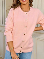 Casual Button-down Knit Cardigan (15)