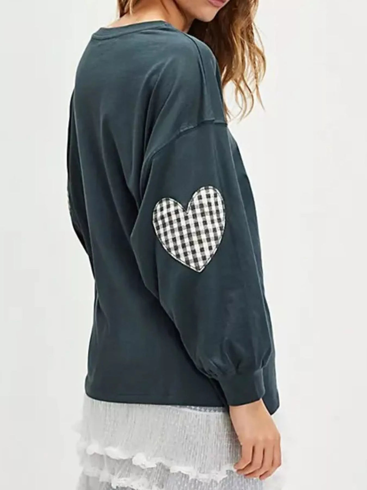 Heart Patch Long Sleeve Sweatshirt (9)