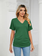V-neck Short Sleeve T-shirt (14)