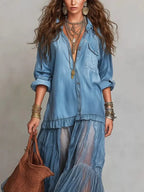 Long Sleeve Sheer Ruffle Maxi Dress (2)