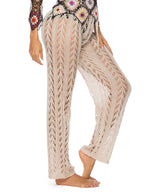 Cutout Drawstring High Waist Swim Pants (17)