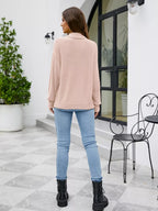 Turtleneck Dropped Shoulder Sweater (2)