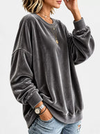 Full Size Crew Neck Drop Shoulder Sweatshirt Plus (27)