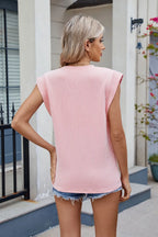 Corded Rib Round Neck T-shirt (3)