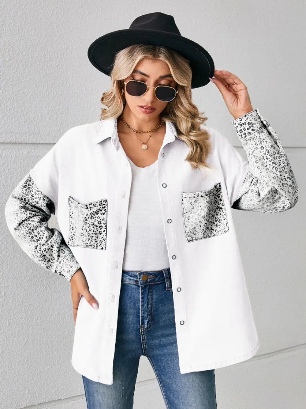Leopard Button Up Denim Jacket (12)