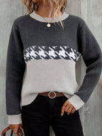 Block Houndstooth Sweater (7)