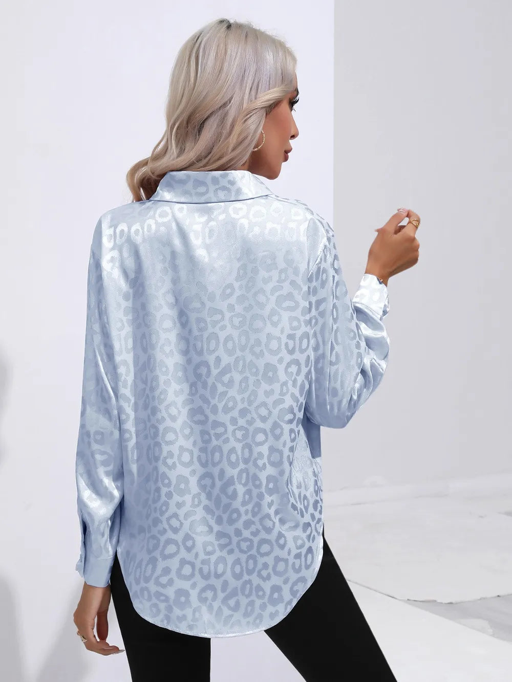 Leopard Collared Neck Long Sleeve Shirt (14)