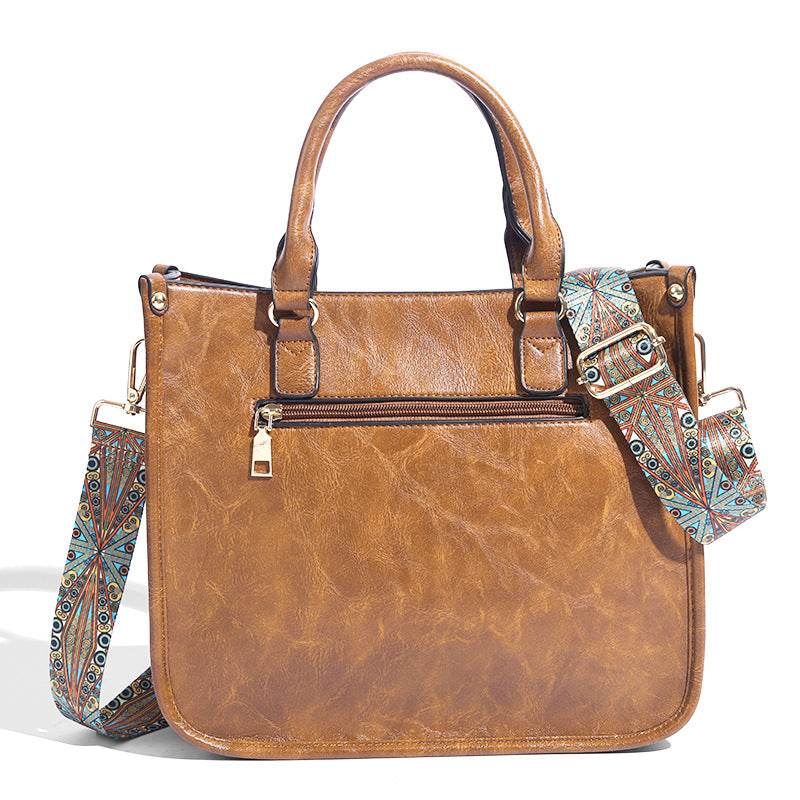 Soft Leather Large Capacity Crossbody Shoulder Tote Bag photo 3
