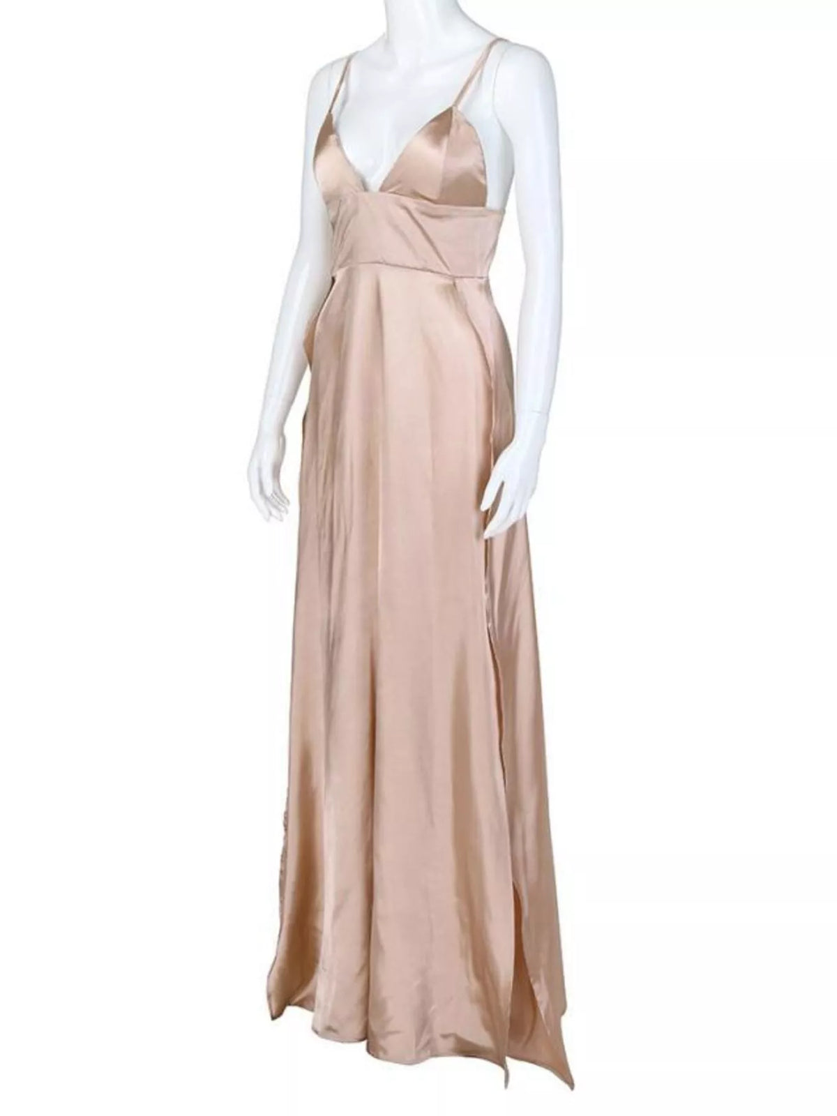 High-slit Spaghetti Strap Maxi Dress (4)