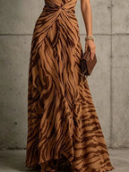 Halter Neck Ruched Maxi Dress (10)
