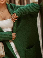 Full Size Hooded Knit Open Front Cardigan Plus (11)
