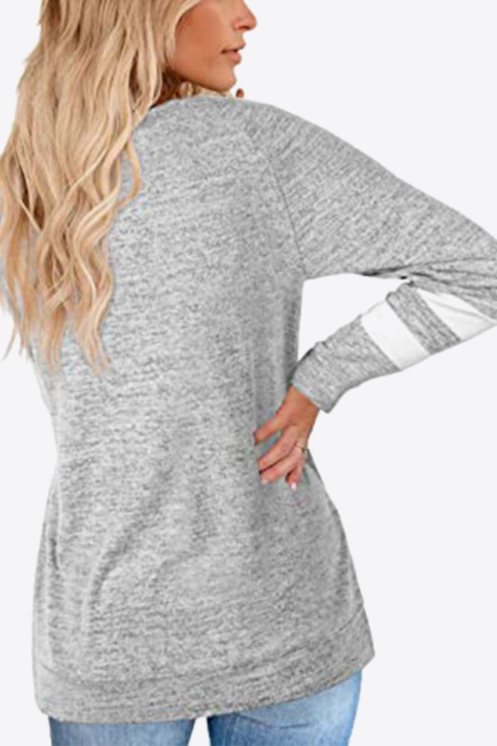Striped Contrast Raglan Sleeve Top (21)