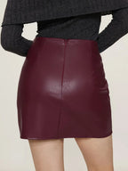 Ruched Mini Skirt Zipper (10)