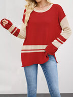 Block Side Slit Sweater (6)