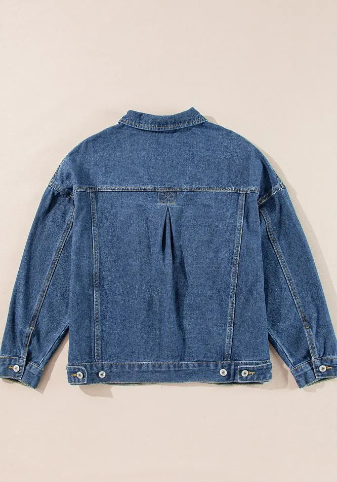 Pocketed Button Up Denim Jacket (21)