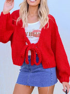 Chunky Knit Tie-front Cardigan (2)