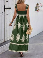Smocked Printed Wide Strap Maxi Dress (22)