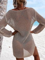 Openwork Tie Neck Cover-up (5)