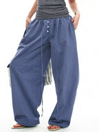 Drawstring Wide-leg Pants (3)