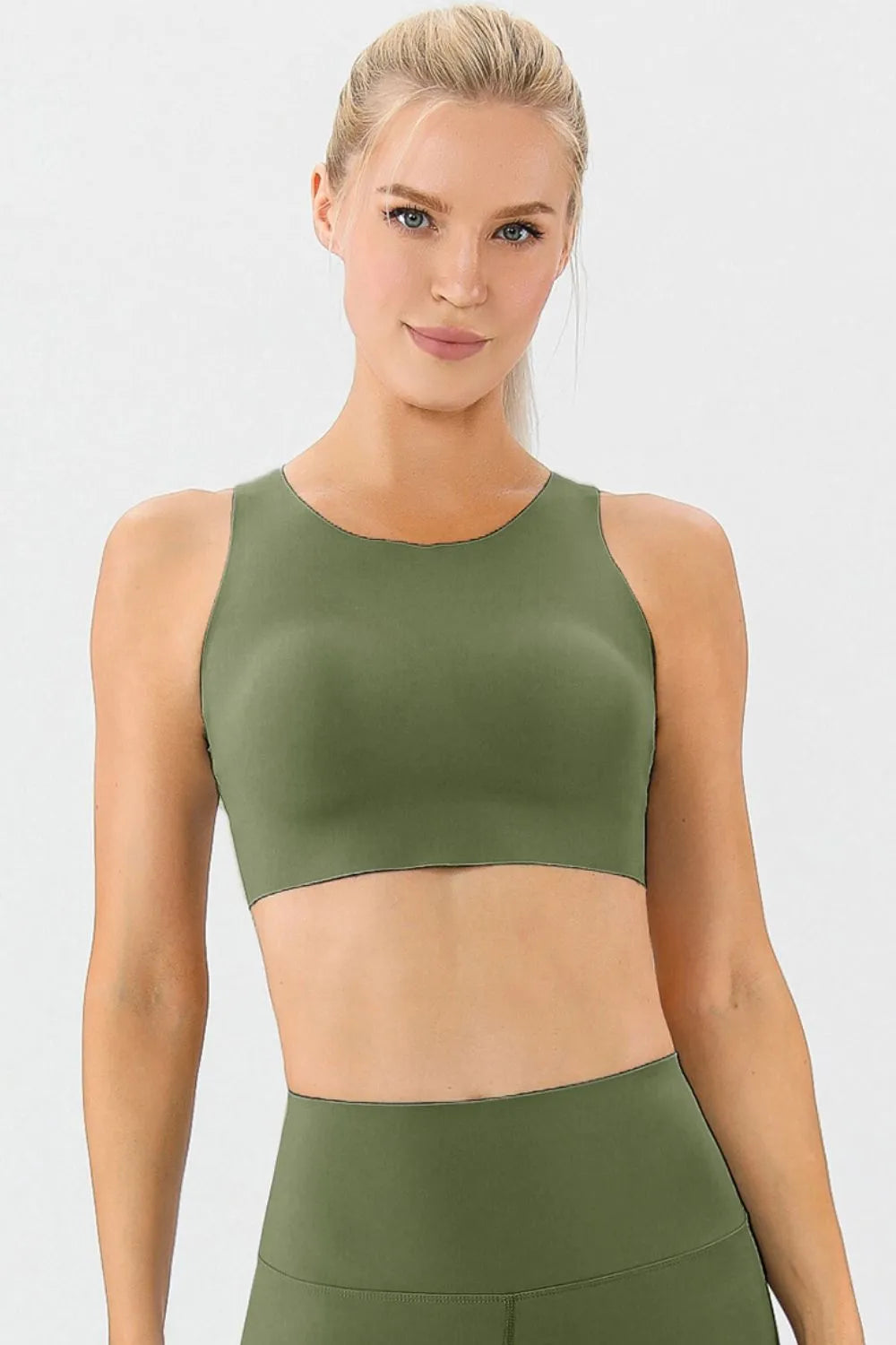Round Neck Wide Strap Active Bra (10)