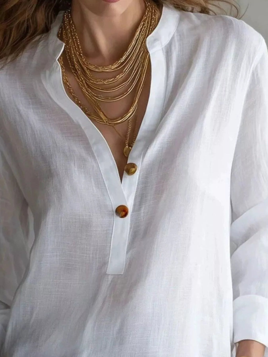 Button Detail Long Sleeve Blouse (5)