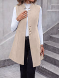 Button-down Longline Vest Coat (3)