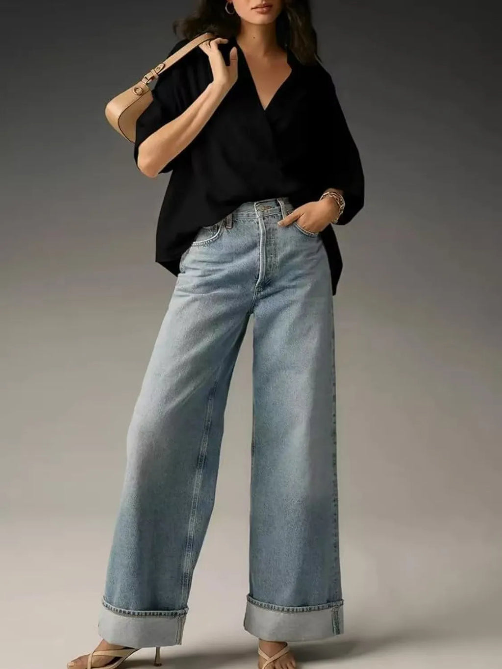 Collared Neck Half Sleeve Blouse (18)