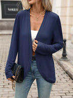 Open Front Long Sleeve Cardigan