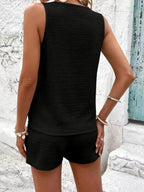 V-neck Tank Top Shorts Set (15)