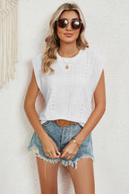 Eyelet Round Neck Tank (5)