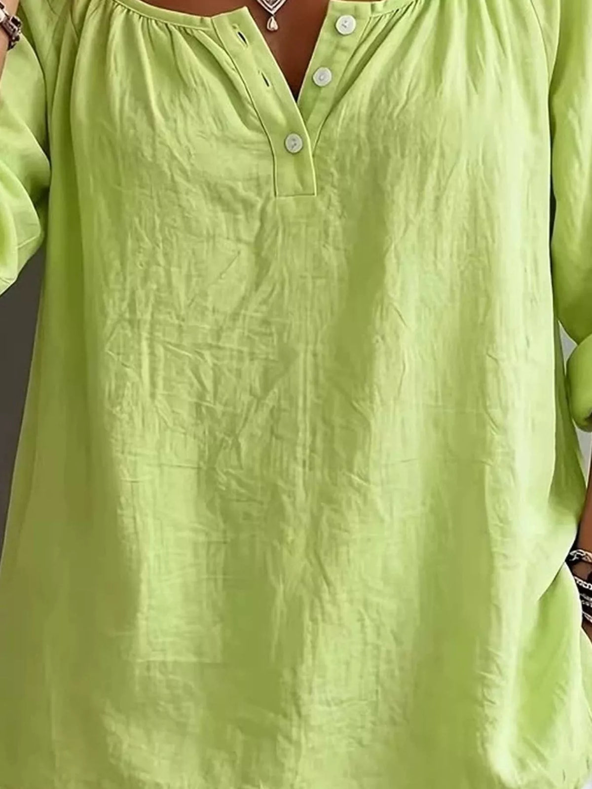 Button Detail Long Sleeve Top (12)