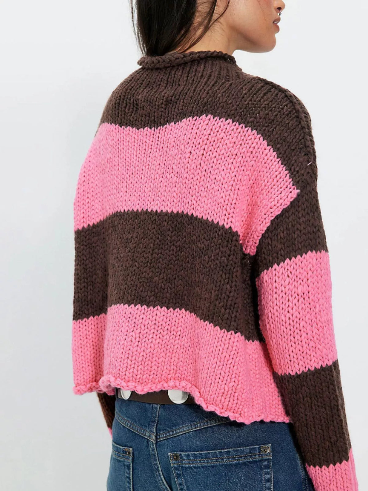 Chunky Knit Striped Sweater (7)
