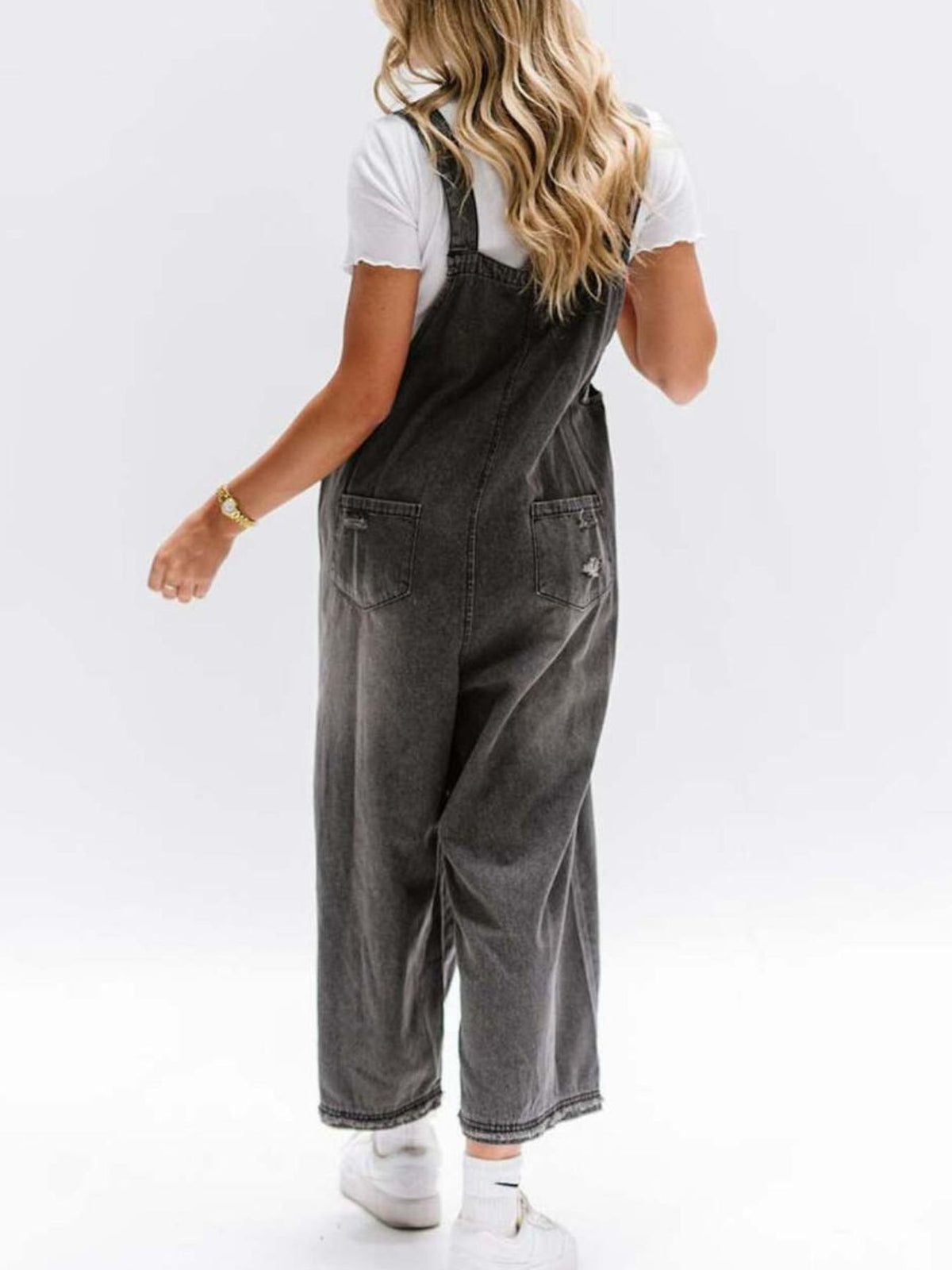 Distressed Wide Leg Denim Overalls (8)