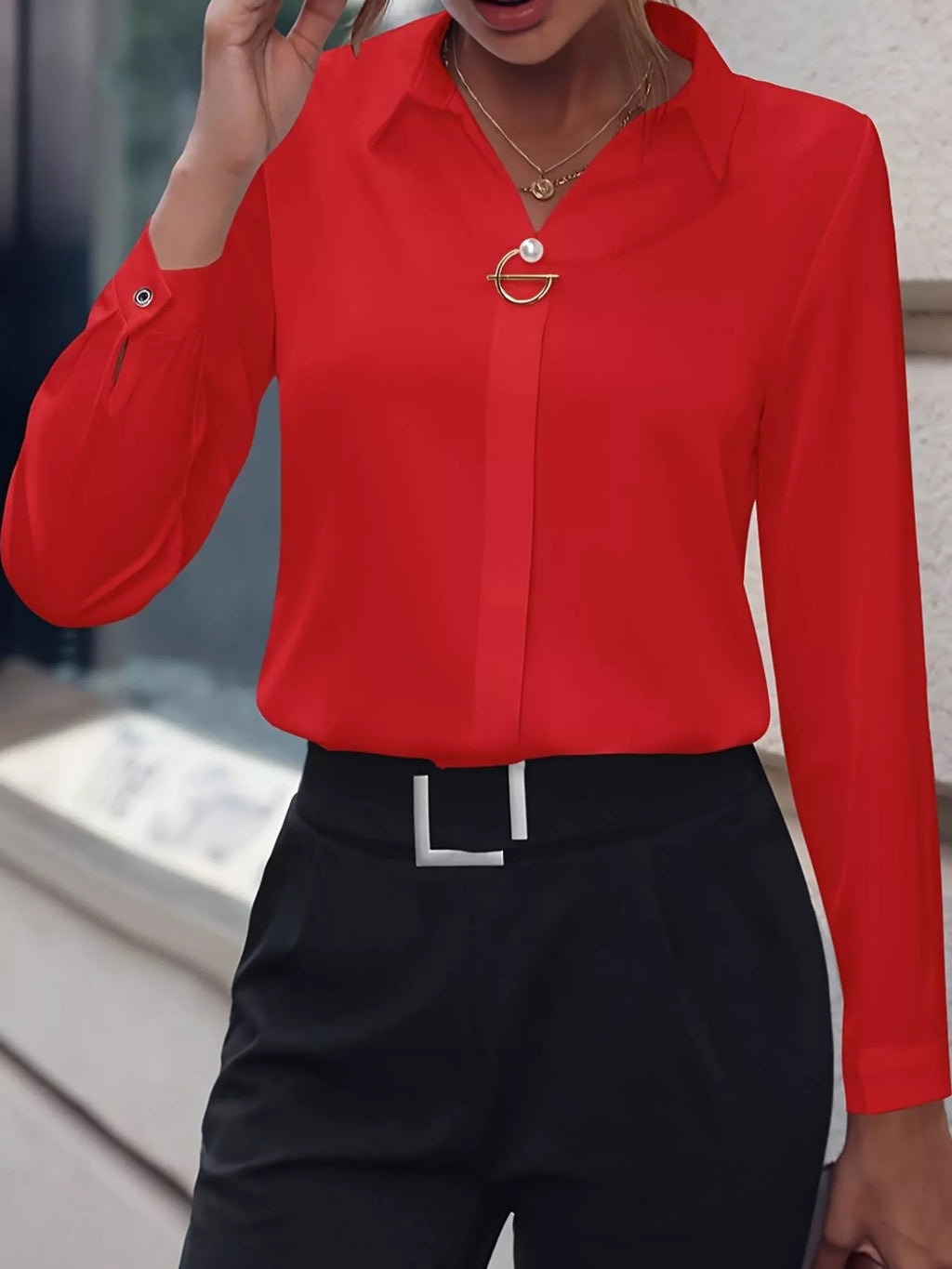 Long Sleeve Satin Blouse (14)