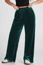 Drawstring Waist Wide Leg Active Pants (5)