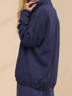 Half Snap Dropped Shoulder Sweatshirt (10)